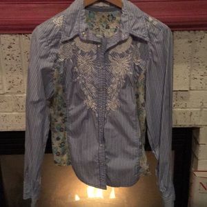 Johnny Was pearl button down